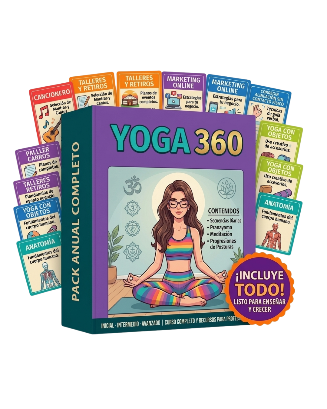 PACK YOGA 360: El Sistema de Secuencias y Planificación (12 Tomos + 6 Bonus)