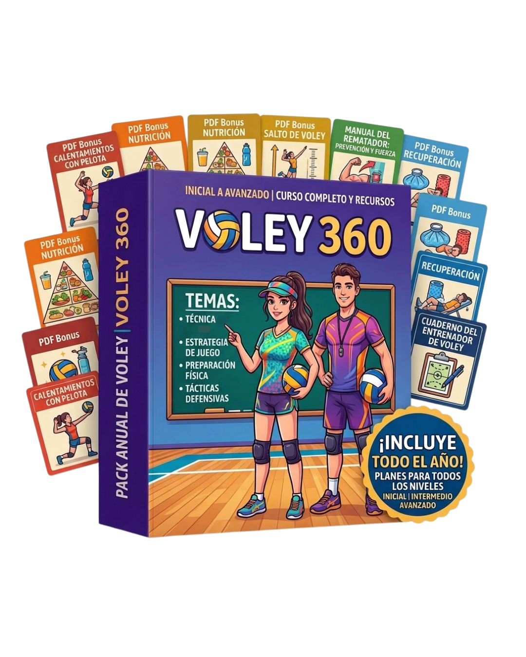 PACK VOLEY 360 — 12 Tomos + 6 Bonus