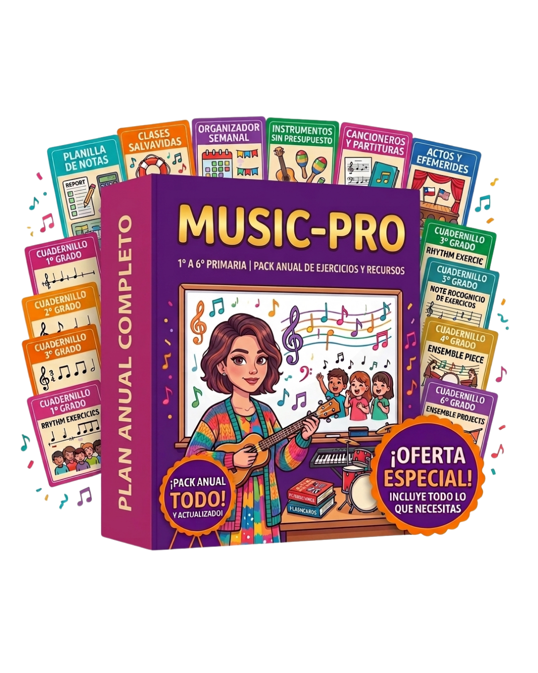 PACK MUSIC-PRO PRIMARIA: 6 tomos + 6 bonus
